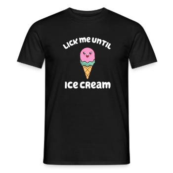 Lèche-moi jusqu’à la crème glacée - T-shirt homme - noir - Devant - AI Model Male 178 light (178cm)