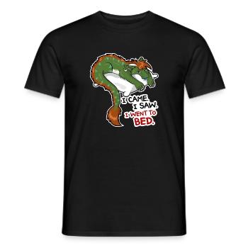 Je came. J’ai fait ça. I went to Bed - T-shirt homme - noir - Devant - AI Model Male 178 light (178cm)