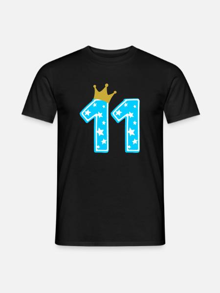 11 Krone 11° compleanno 11 anni - T-shirt uomo - nero