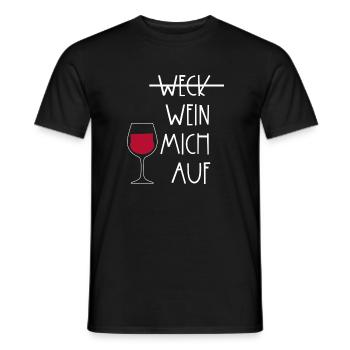 Weck Wein - Männer T-Shirt - Schwarz - Vorne - AI Model Male 178 light (178cm)