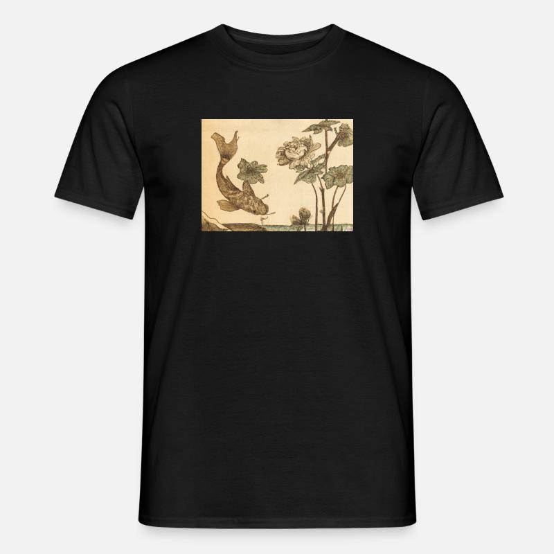 Flying Koi Japanese - Männer T-Shirt - Schwarz