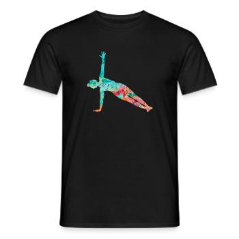 Yoga et Pilates dans PopArt - T-shirt homme - noir - Devant - AI Model Male 178 light (178cm)
