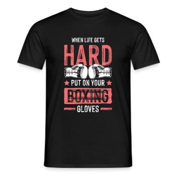 Boxing Boxing Gloves - Men's T-Shirt - black - Front - AI Model Male 178 light (178cm)