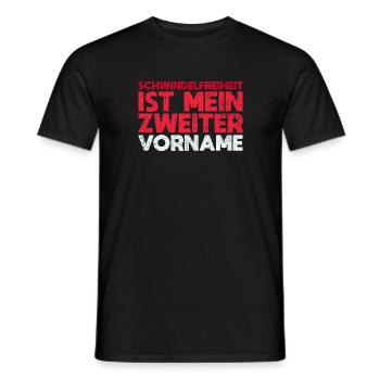 Schwindelfreiheit Ist Mein Zweiter Vorname - Männer T-Shirt - Schwarz - Vorne - AI Model Male 178 light (178cm)