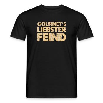 Gourmet's Liebster Feind - Männer T-Shirt - Schwarz - Vorne - AI Model Male 178 light (178cm)