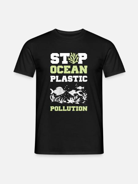 Plastic Save the Ocean - Men's T-Shirt - black