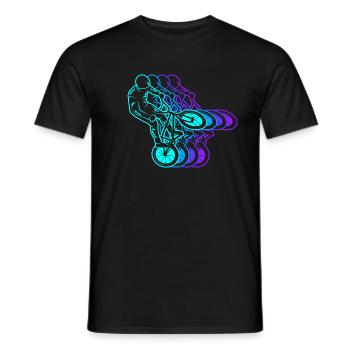 Vintage BMX Rider Bike Men's Bicycle BMX Boys - Men's T-Shirt - black - Front - AI Model Male 178 light (178cm)