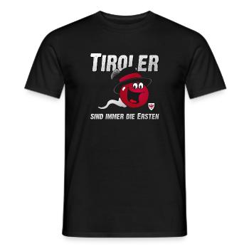 Tiroler sind immer die Ersten - Männer T-Shirt - Schwarz - Vorne - AI Model Male 178 light (178cm)