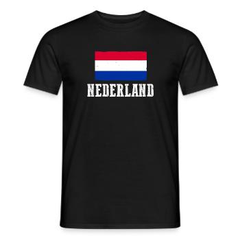 Holland Niederländer Niederlande - Männer T-Shirt - Schwarz - Vorne - AI Model Male 178 light (178cm)