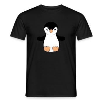 Pinguin - Männer T-Shirt - Schwarz - Vorne - AI Model Male 178 light (178cm)