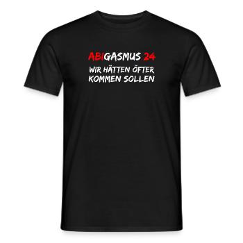 abigasmus - Abitur - Abi Motto - Abschluss 2024 - Männer T-Shirt - Schwarz - Vorne - AI Model Male 178 light (178cm)