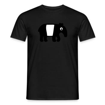 Tapir - T-shirt homme - noir - Devant - AI Model Male 178 light (178cm)