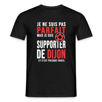 supporter foot Dijon humour football dijonnais - T-shirt homme - noir - Devant - AI Model Male 178 light (178cm)
