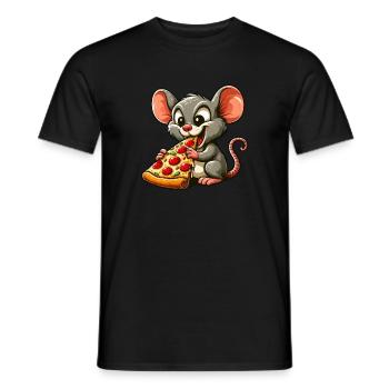 Maus Ratte Popcorn Kino Filmfan - Männer T-Shirt - Schwarz - Vorne - AI Model Male 178 light (178cm)