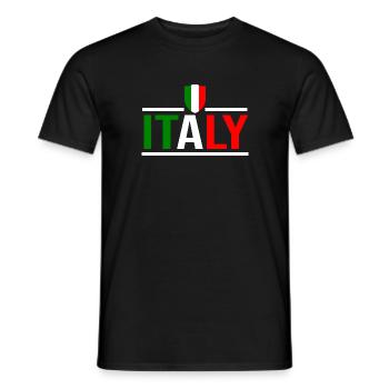 Italia Italiener Italienisch Italien - Männer T-Shirt - Schwarz - Vorne - AI Model Male 178 light (178cm)