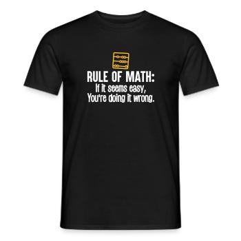Math tshirt funny mens mathlete rule of math - T-shirt homme - noir - Devant - AI Model Male 178 light (178cm)