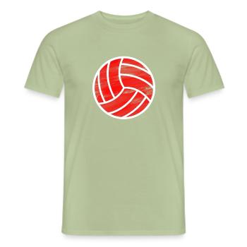 Volleyball red white - Men's T-Shirt - sage - Front - AI Model Male 178 light (178cm)