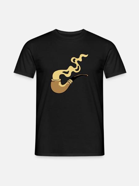 Fumée Tabac Pipe Fumée - T-shirt homme - noir