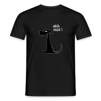 lustiger Comic Hund, mit lustigem Spruch - Männer T-Shirt - Schwarz - Vorne - AI Model Male 178 light (178cm)