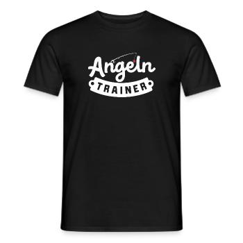Angeln Trainer Lustig T-Shirt Angler Humor - Männer T-Shirt - Schwarz - Vorne - AI Model Male 178 light (178cm)
