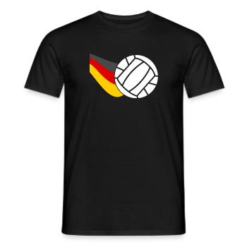 Handball players Germany flag handball - Men's T-Shirt - black - Front - AI Model Male 178 light (178cm)
