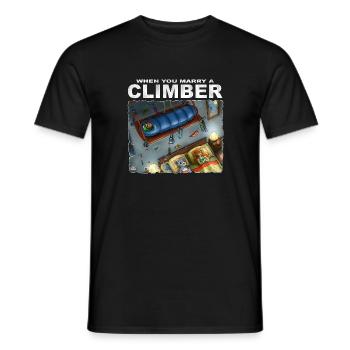 When You Marry A Climber - Men's T-Shirt - black - Front - AI Model Male 178 light (178cm)