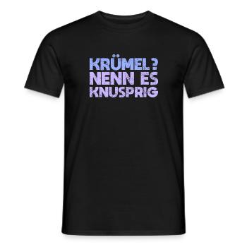 Krümel? Nenn Es Knusprig - Männer T-Shirt - Schwarz - Vorne - AI Model Male 178 light (178cm)