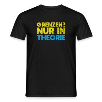 Grenzen? Nur In Theorie - Männer T-Shirt - Schwarz - Vorne - AI Model Male 178 light (178cm)