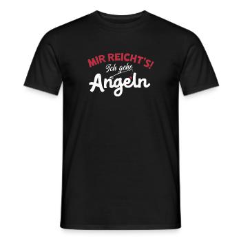 Mir reicht's Angeln – Lustig Angler Hobby - Männer T-Shirt - Schwarz - Vorne - AI Model Male 178 light (178cm)
