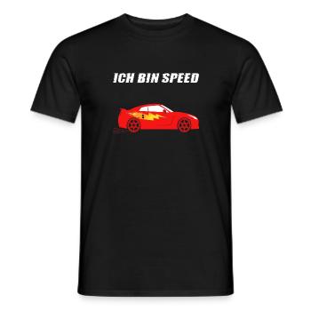 Sportauto - Ich bin Speed in Feuer-Rot - Männer T-Shirt - Schwarz - Vorne - AI Model Male 178 light (178cm)