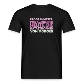 Programmierer: Wir Schreiben Heute Die... - Männer T-Shirt - Schwarz - Vorne - AI Model Male 178 light (178cm)