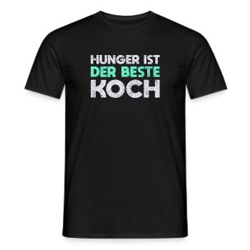 Hunger Ist Der Beste Koch - Männer T-Shirt - Schwarz - Vorne - AI Model Male 178 light (178cm)