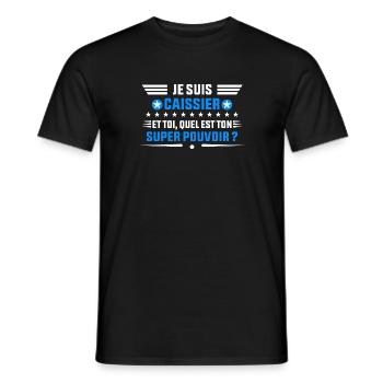 je suis Caissier idée cadeau Caissier - T-shirt homme - noir - Devant - AI Model Male 178 light (178cm)