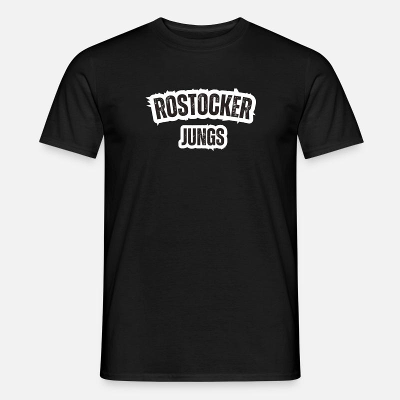 Rostocker Jungs - Männer T-Shirt - Schwarz