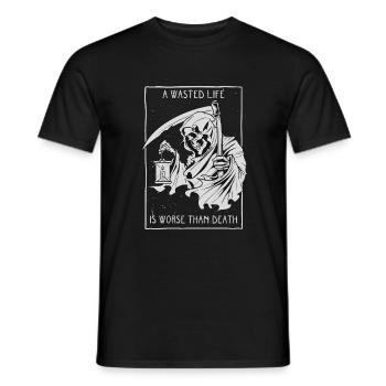A life is worse than death - Men's T-Shirt - black - Front - AI Model Male 178 light (178cm)