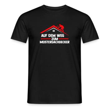 Roofing training apprentice Auzbi roofer - Men's T-Shirt - black - Front - AI Model Male 178 light (178cm)