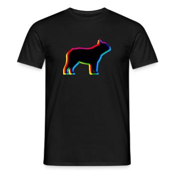CMYK French Bulldog - Men's T-Shirt - black - Front - AI Model Male 178 light (178cm)