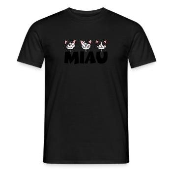 Katzen1 1 - Männer T-Shirt - Schwarz - Vorne - AI Model Male 178 light (178cm)