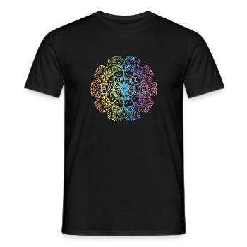 Live a life full of colors - Men's T-Shirt - black - Front - AI Model Male 178 light (178cm)