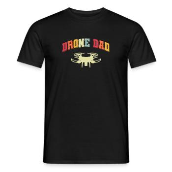 Drohne Drohnenpilot Vintage Quadcopter Sprüche - Männer T-Shirt - Schwarz - Vorne - AI Model Male 178 light (178cm)