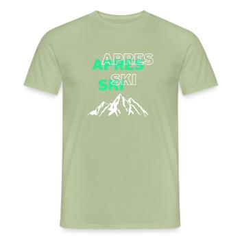 APRÈS-SKI - T-shirt homme - vert sauge - Devant - AI Model Male 178 light (178cm)