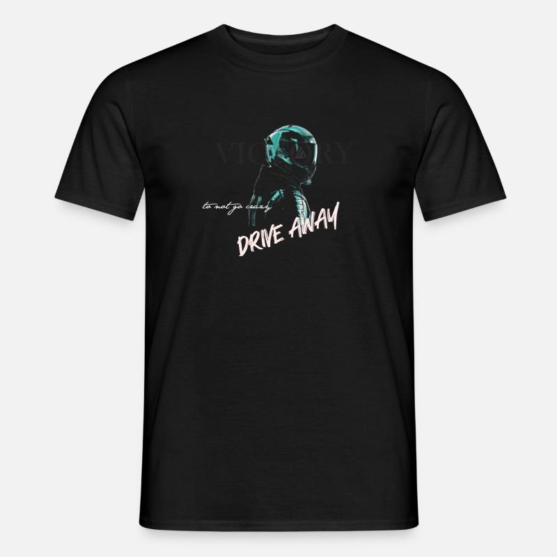 Motorcycle drive away design - Men’s T-shirt - black