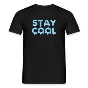 STAY COOL - Männer T-Shirt - Schwarz - Vorne - AI Model Male 178 light (178cm)