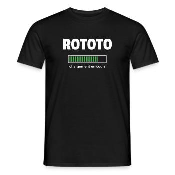rototo chargement en cours - T-shirt homme - noir - Devant - AI Model Male 178 light (178cm)