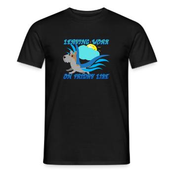 leaving work - Men's T-Shirt - black - Front - AI Model Male 178 light (178cm)