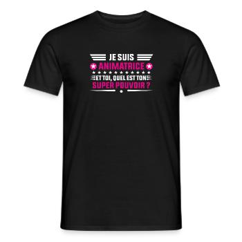 je suis animatrice idée cadeau animatrice - T-shirt homme - noir - Devant - AI Model Male 178 light (178cm)