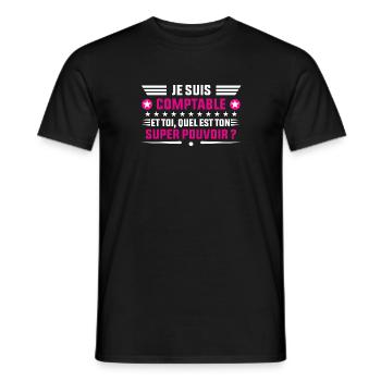 je suis Comptable idée cadeau Comptable - T-shirt homme - noir - Devant - AI Model Male 178 light (178cm)