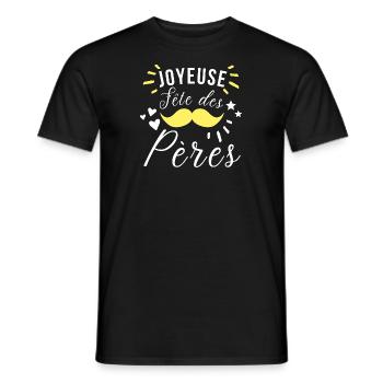 Fête des pères - T-shirt homme - noir - Devant - AI Model Male 178 light (178cm)