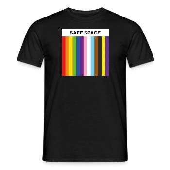 LBGTQIA Safe Space stolzer Verbündeter - Männer T-Shirt - Schwarz - Vorne - AI Model Male 178 light (178cm)