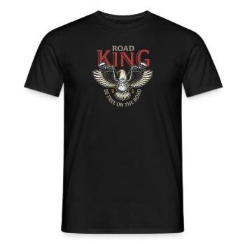 road king 1 - Men's T-Shirt - black - Front - AI Model Male 178 light (178cm)